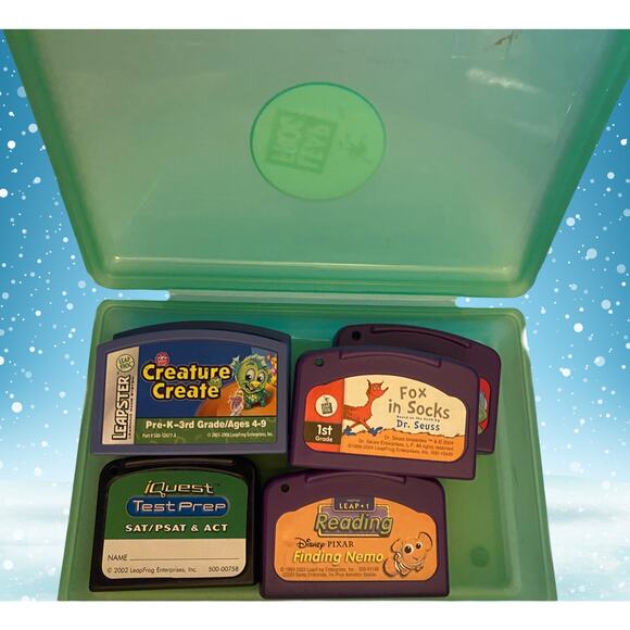 LeapFrog Lot w/ Case – LeapPad & Leapster Games Fox in Socks Nemo SAT Test Prep - Picture 3 of 6